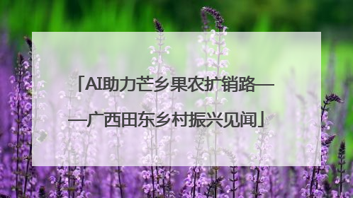 AI助力芒乡果农扩销路——广西田东乡村振兴见闻