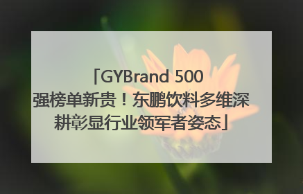 GYBrand 500 强榜单新贵！东鹏饮料多维深耕彰显行业领军者姿态